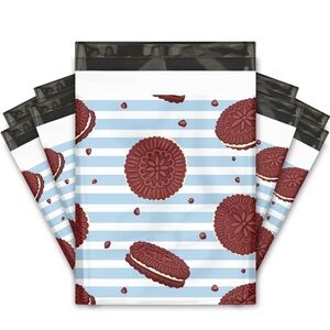 20 Cookies and Cream Poly Mailers 10x13 Snack Shipping Bags Boutique Packaging 🍪